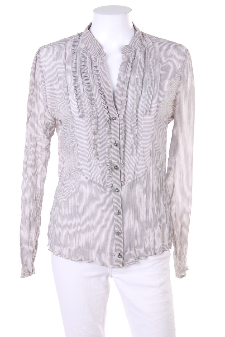 AVANT PREMIERE - Streifen-Bluse mit Rüschen - D 40