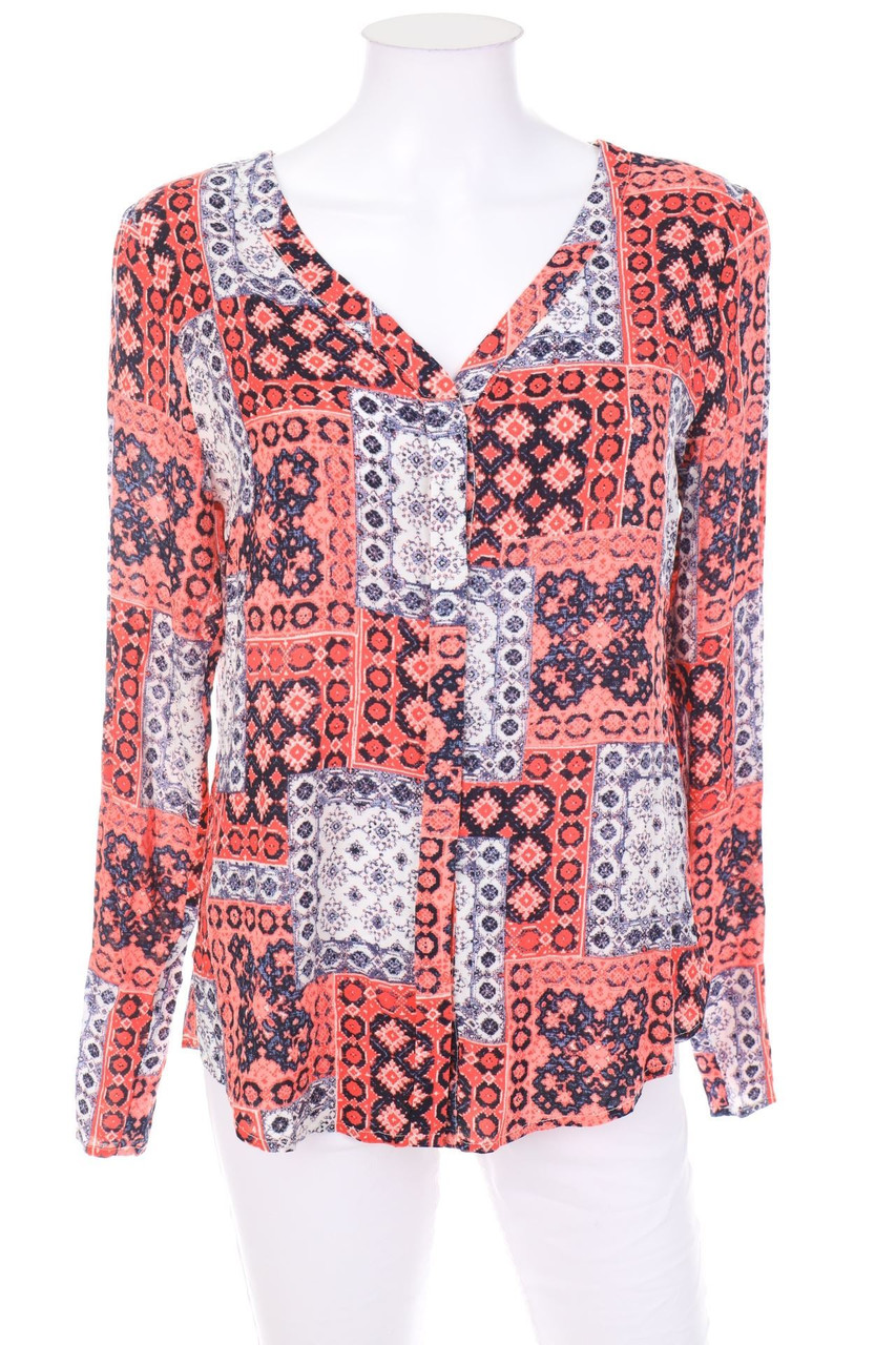 Ohne Label - Bluse mit Ethno-Print - D 44