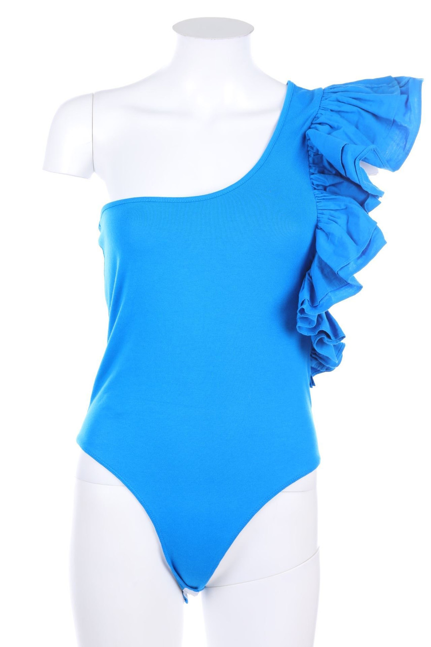 ZARA - One Shoulder-Body mit Volants - M