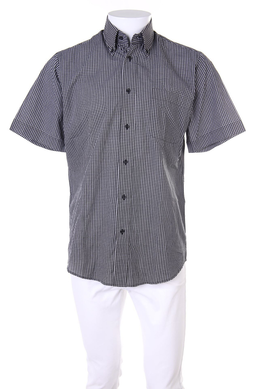 attention - Kurzarm-Hemd mit Karo-Muster - S