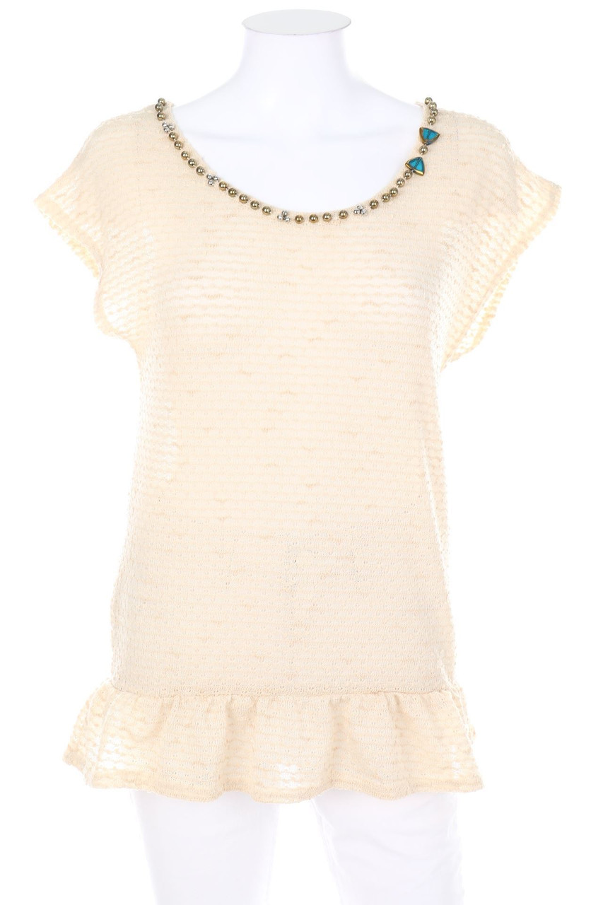 Holly Bracken - Kurzarm-Shirt mit Applikationen - ONE SIZE