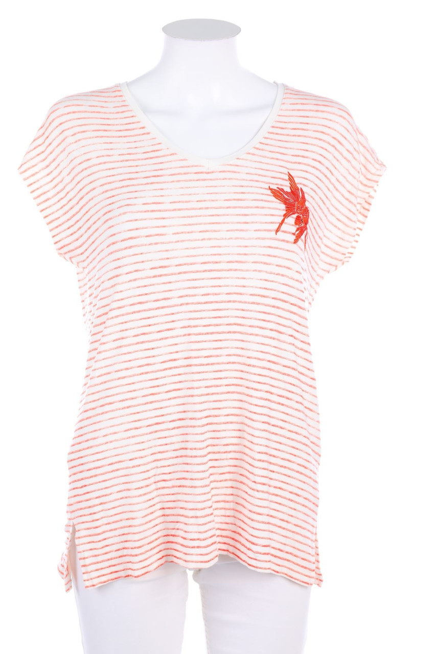 Yessica by C&A - Streifen-Kurzarm-Shirt mit Stickereien - S