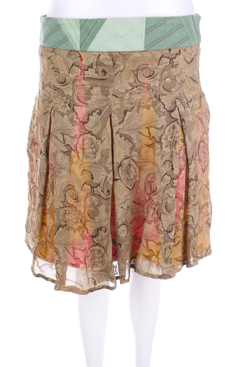 custo BARCELONA - Seiden-Rock mit Print mit Perlen - D 40