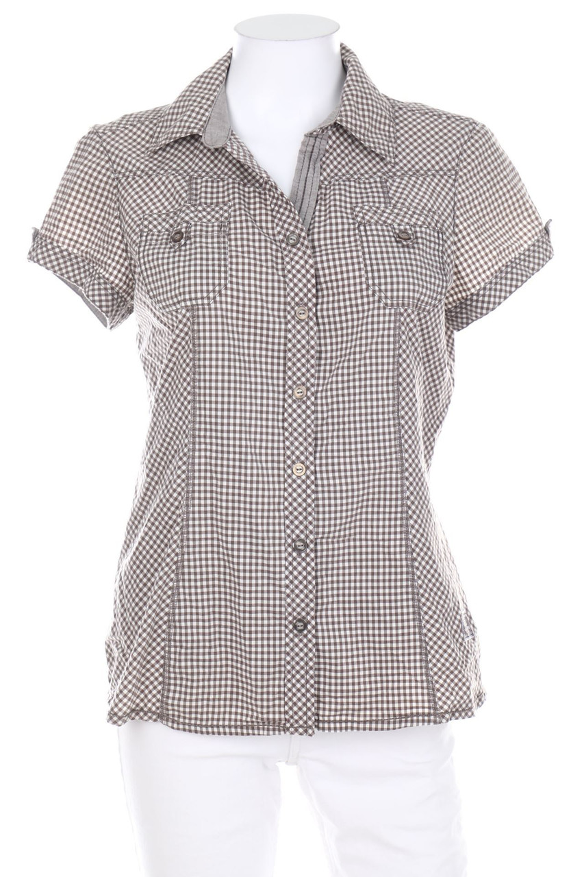 CECIL - Karo-Hemd-Bluse mit kurzem Ärmel - S