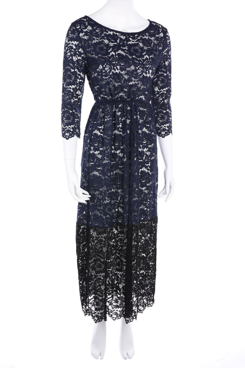 Pretty Wind - Two Tone-Maxi-Abendkleid aus Spitze - L