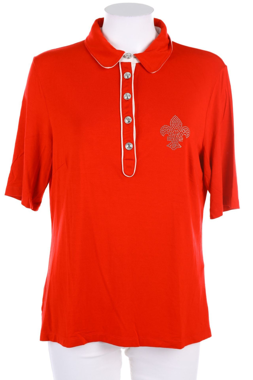 POMPÖÖS - Polo-Shirt mit Strass-Steinen - D 42