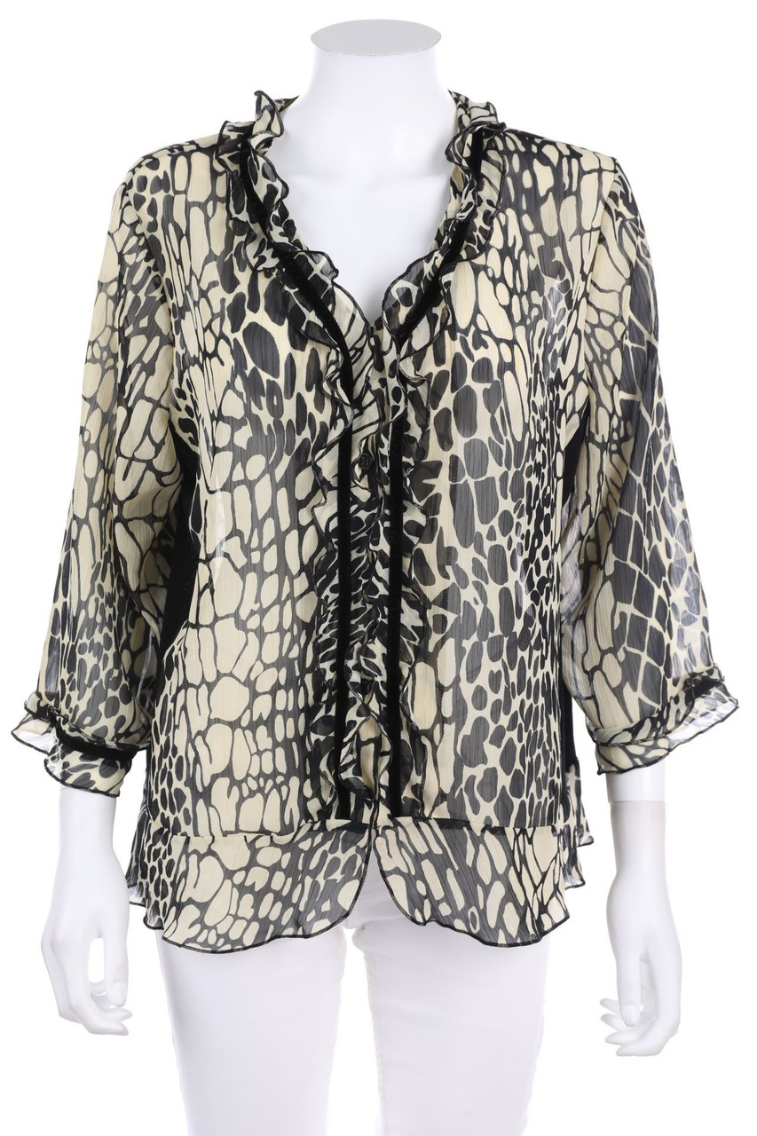 SOMMERMANN - Chiffon-Bluse mit Volants - D 44