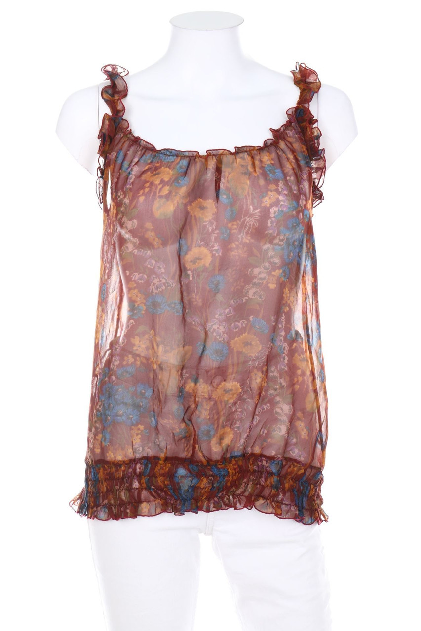 Ohne Label - Blusentop mit Blumen-Print - D 36