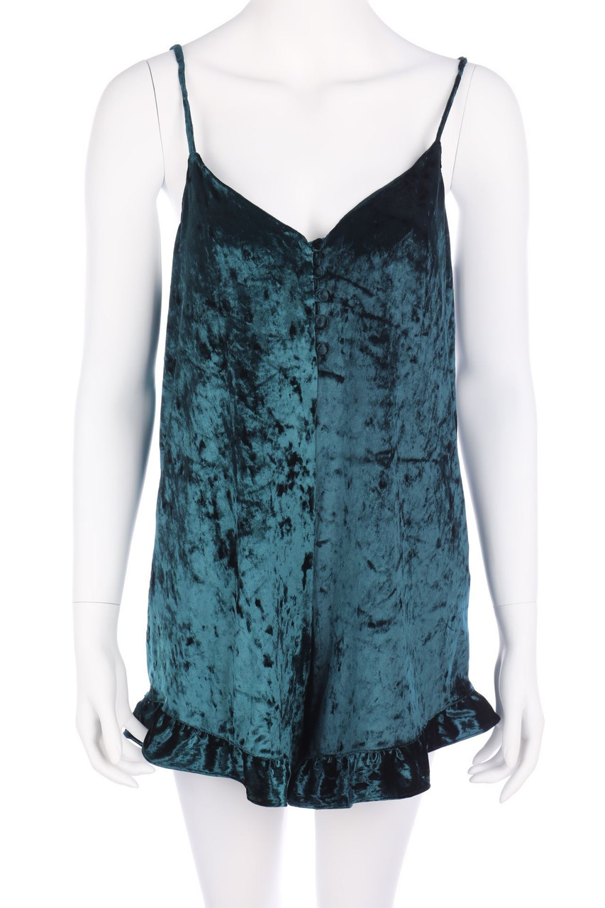 PULL&BEAR - Samt-Playsuit - L