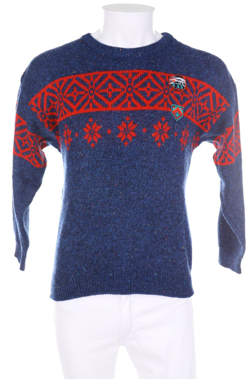 VINTAGE - Norweger-Pullover mit Wolle - 48