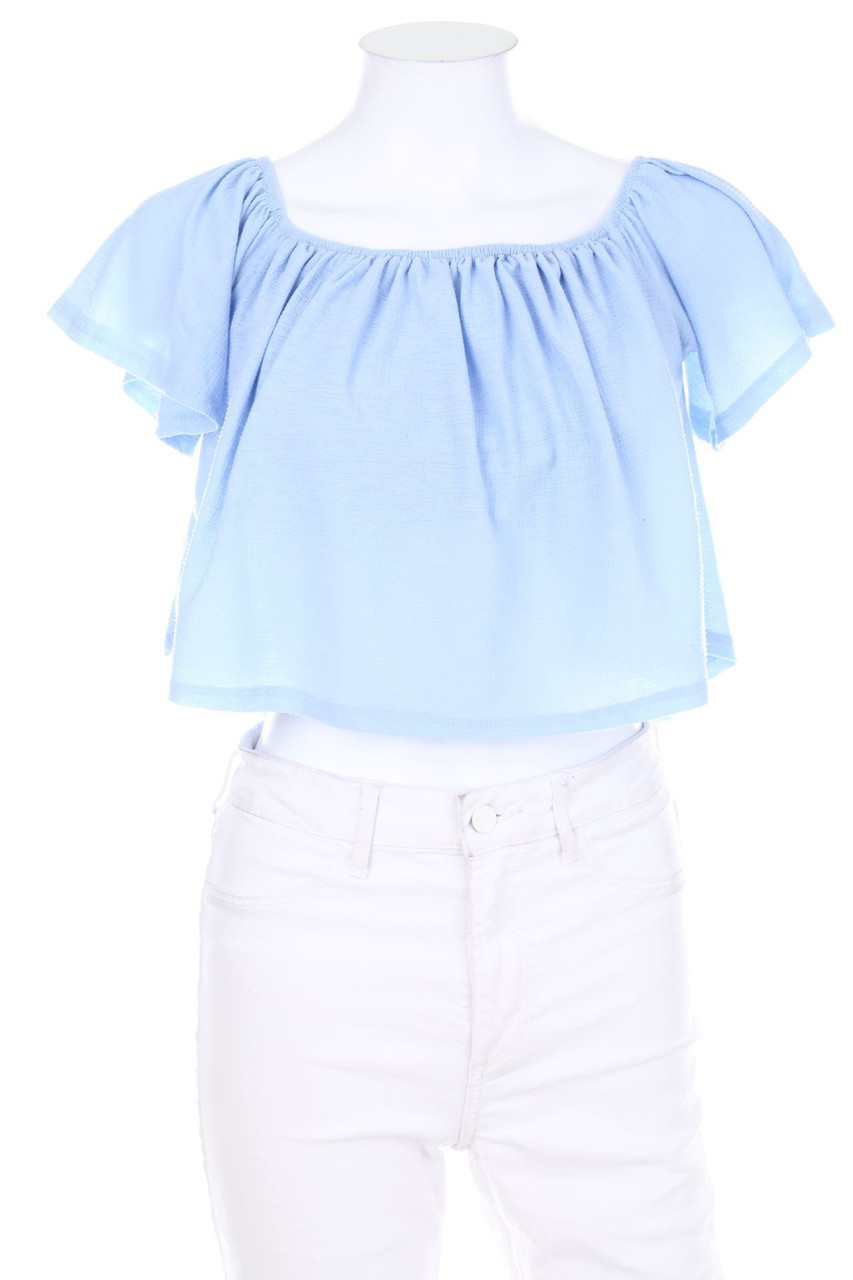 Bershka - Cropped-Carmen-Bluse - S