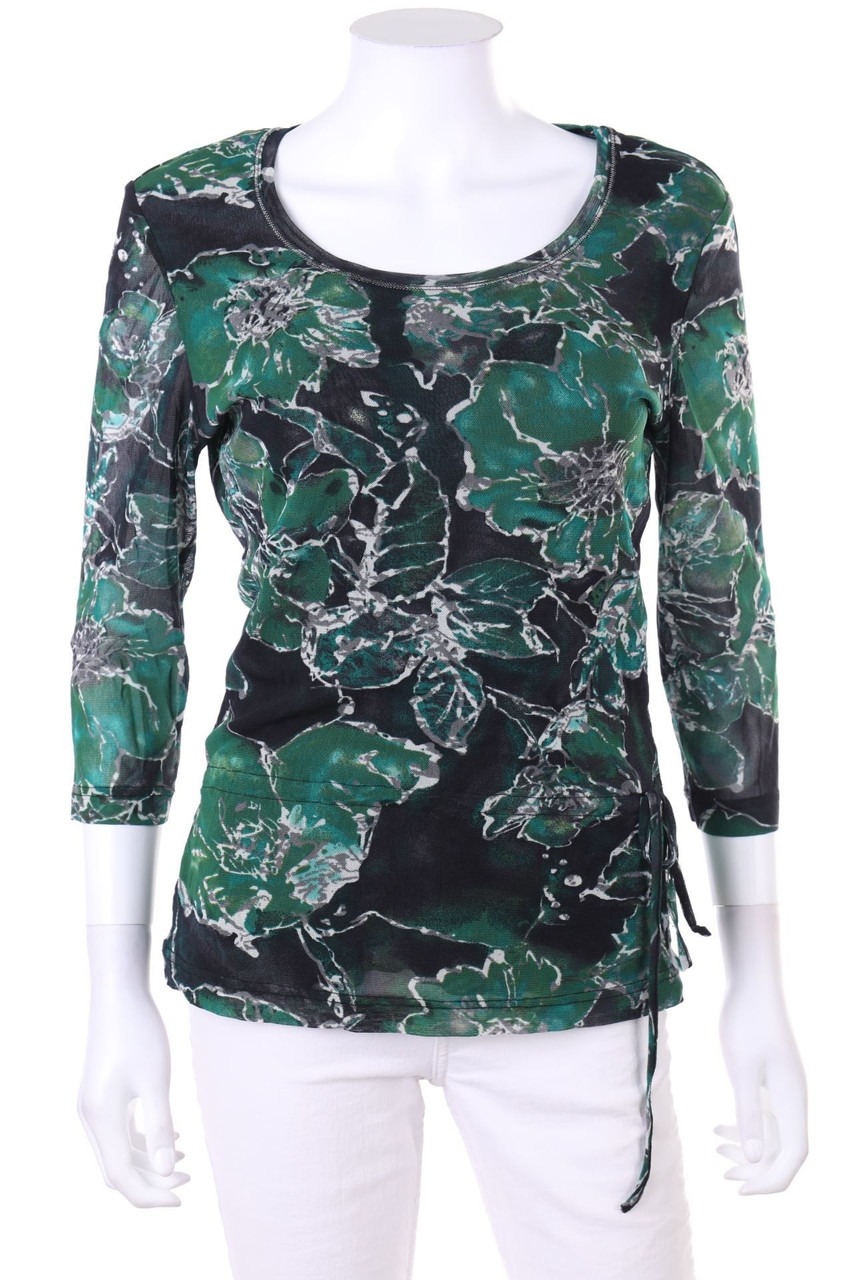 TAIFUN - 3/4-Arm-Shirt aus Mesh mit Tunnelzug - D 40