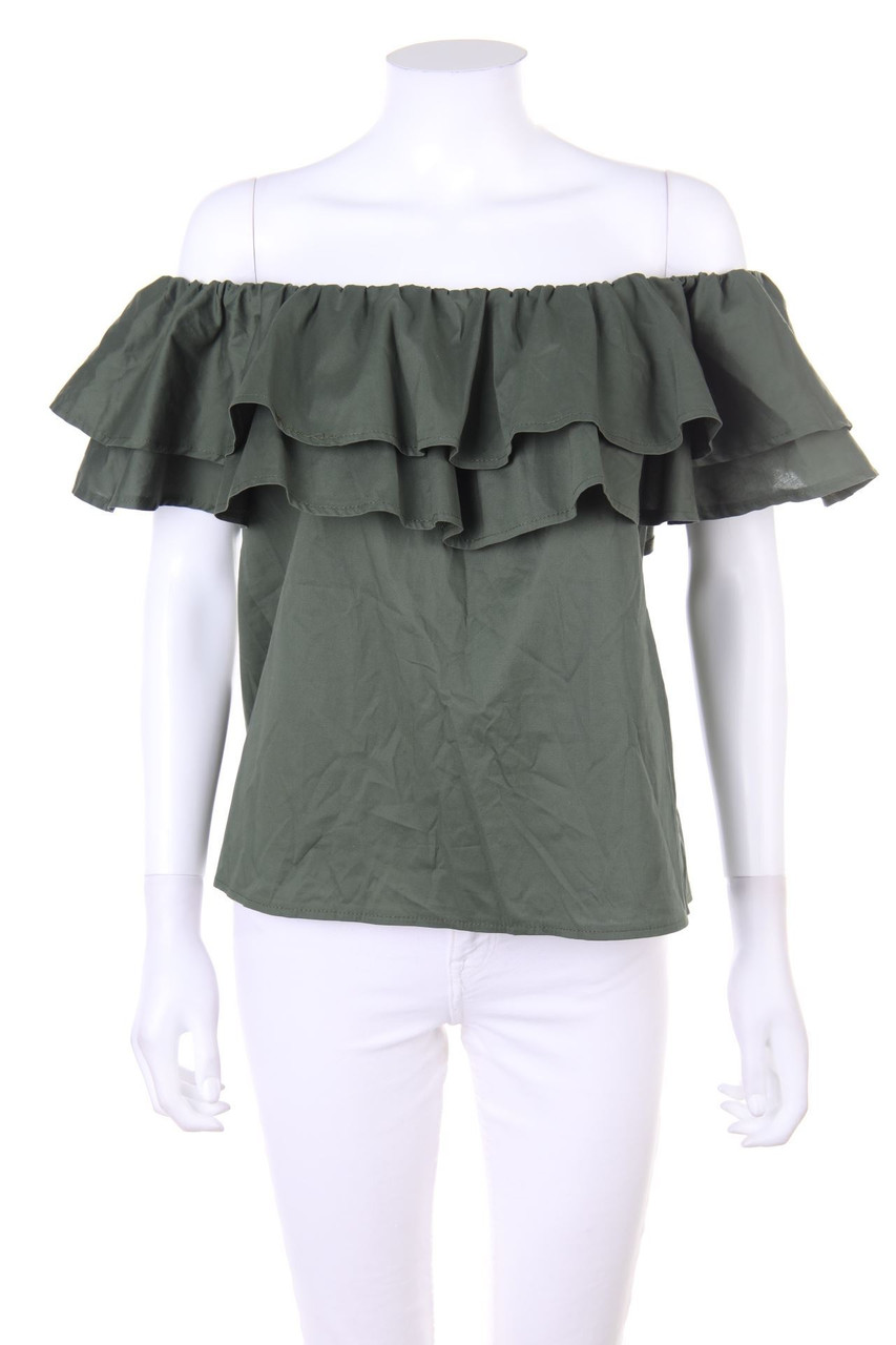 KONTATTO - Carmen-Bluse mit Volants - M