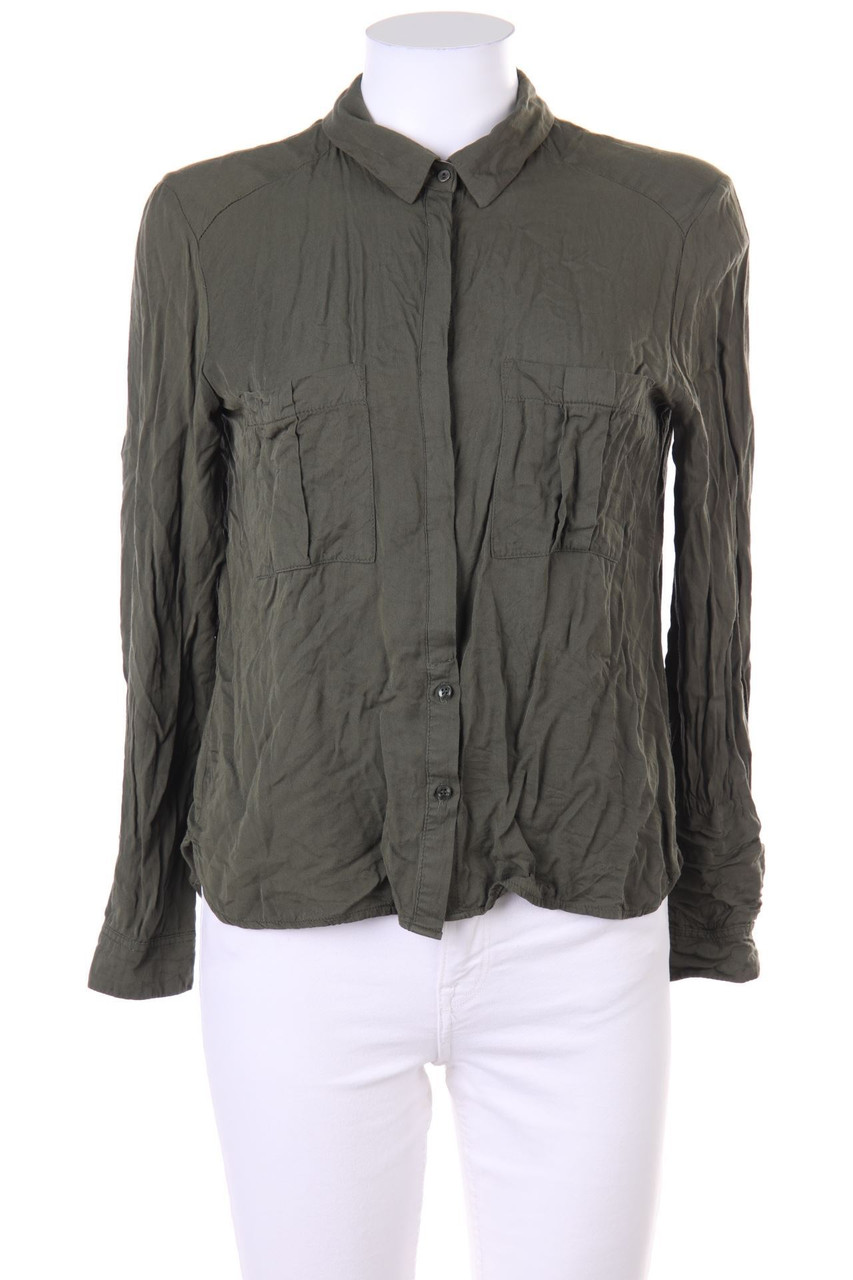 Bershka BSK GIRL - Hemd-Bluse mit aufgesetzten Taschen - M