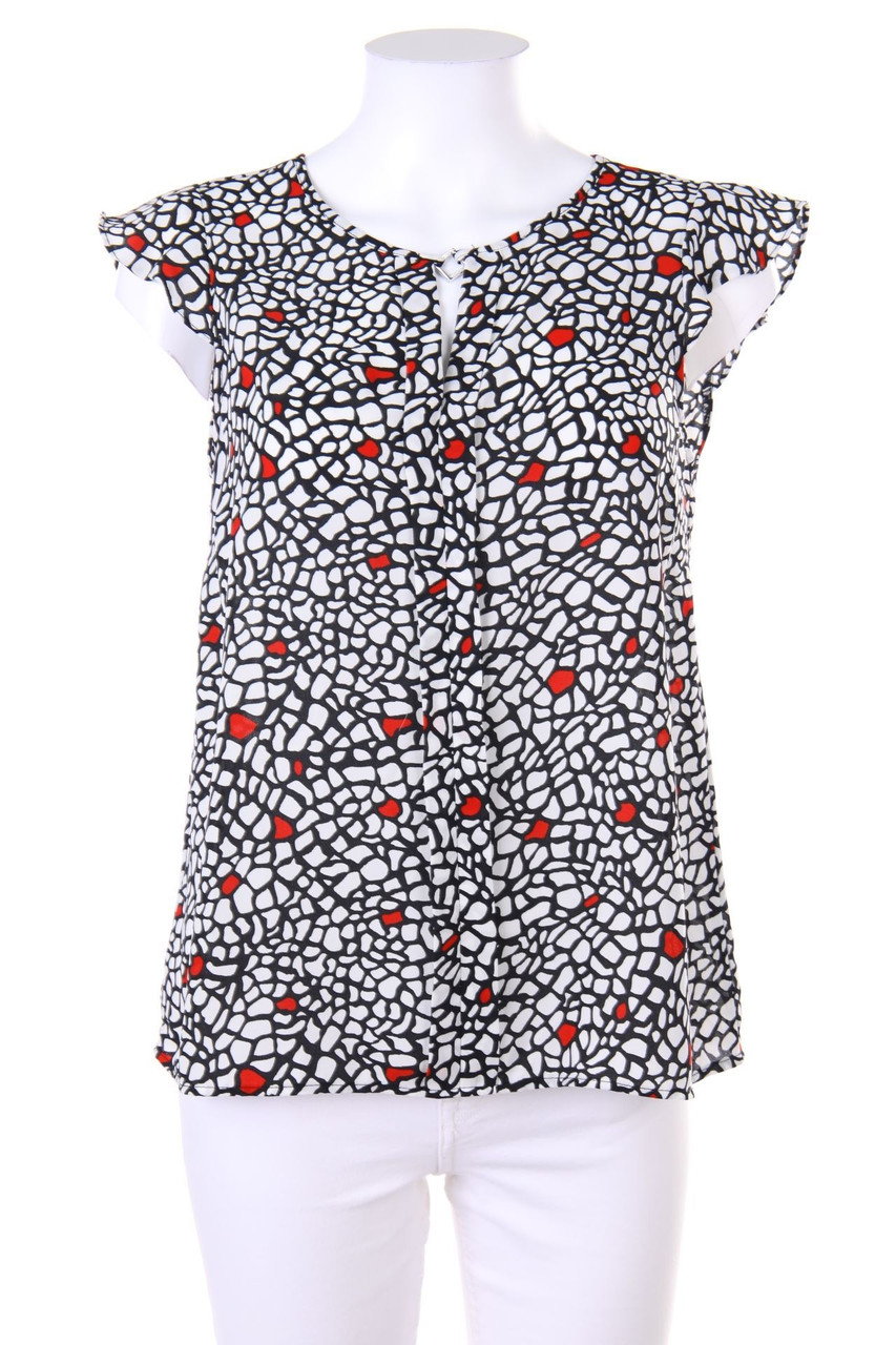 OVS - Kurzarm-Bluse mit Print - D 40