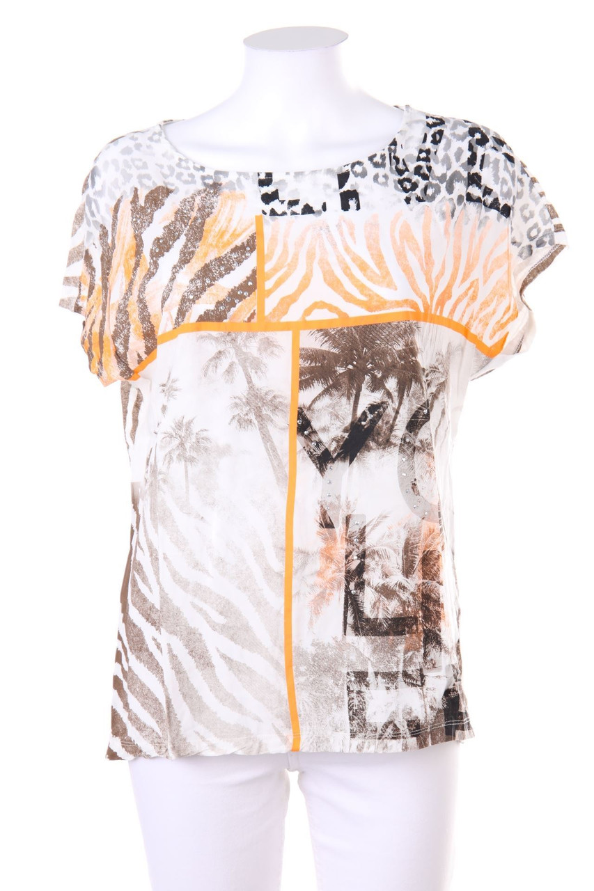 CANDA by C&A - Kurzarm-Shirt mit Applikationen - M