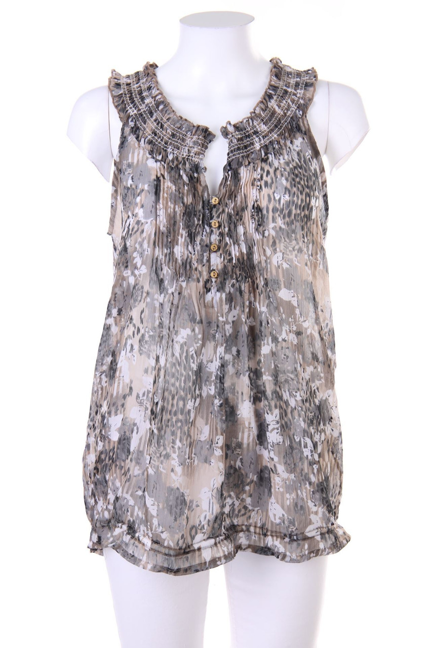 Ohne Label - Blusentop mit Smok-Details - M