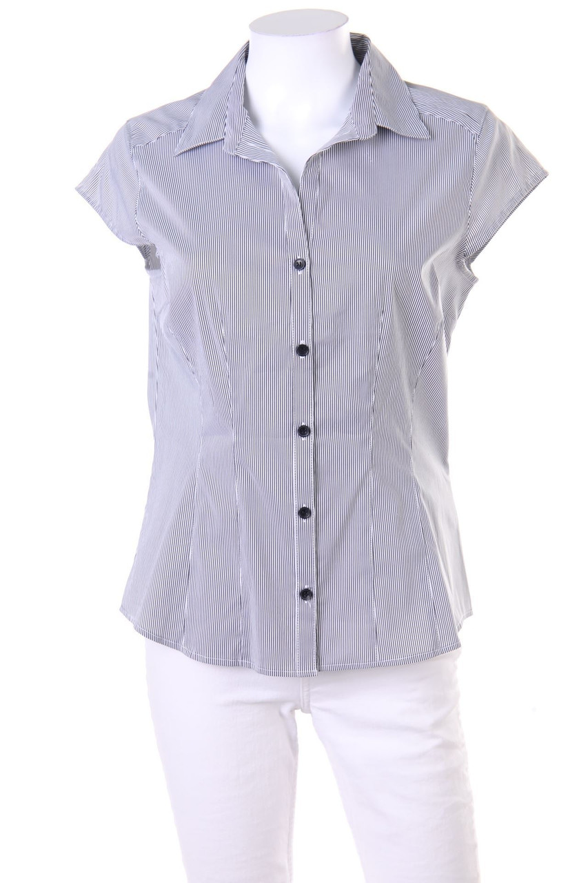 H&M - Kurzarm-Bluse mit Streifen - D 40