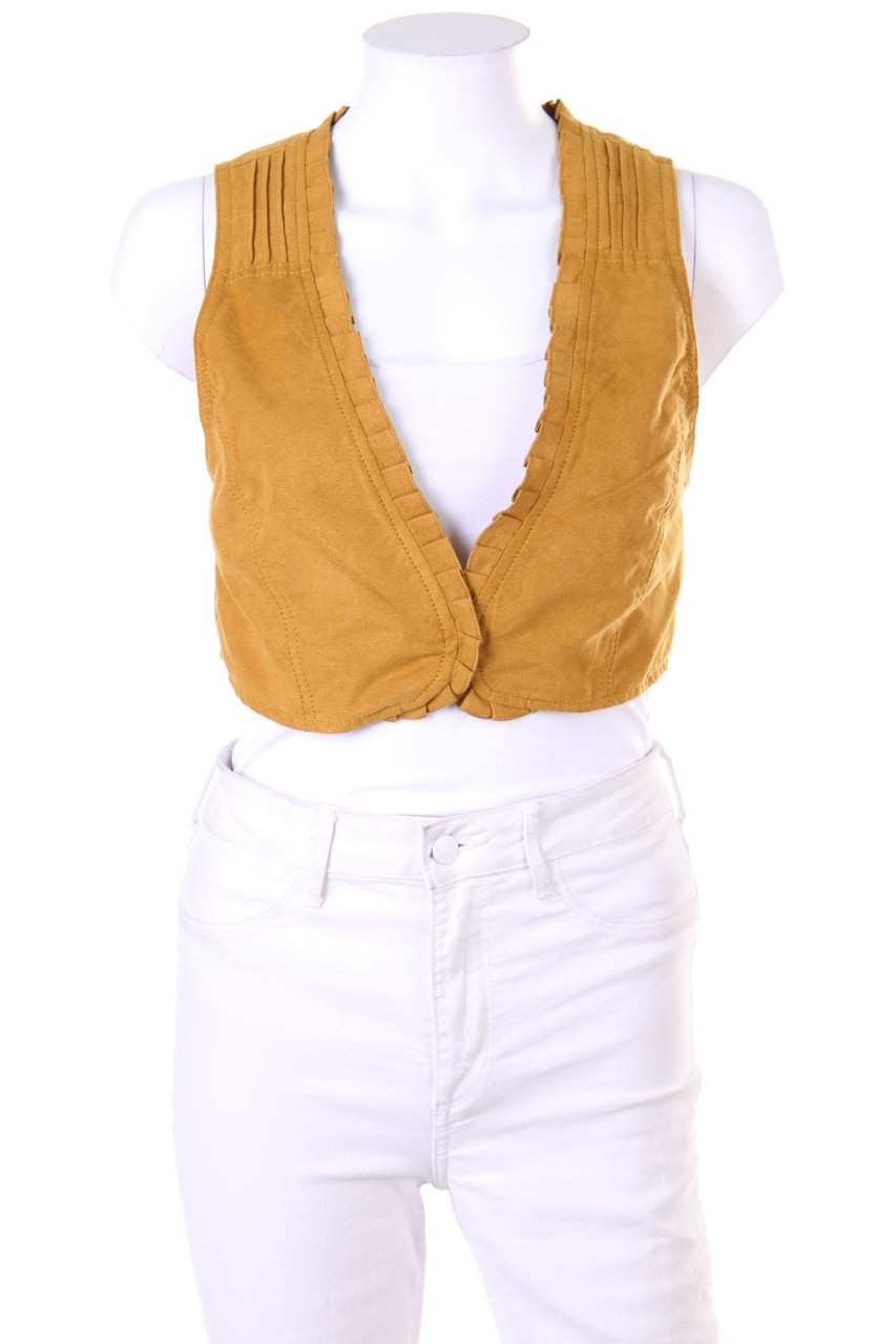 Ohne Label - Cowboy-Weste mit Rüschen - D 34