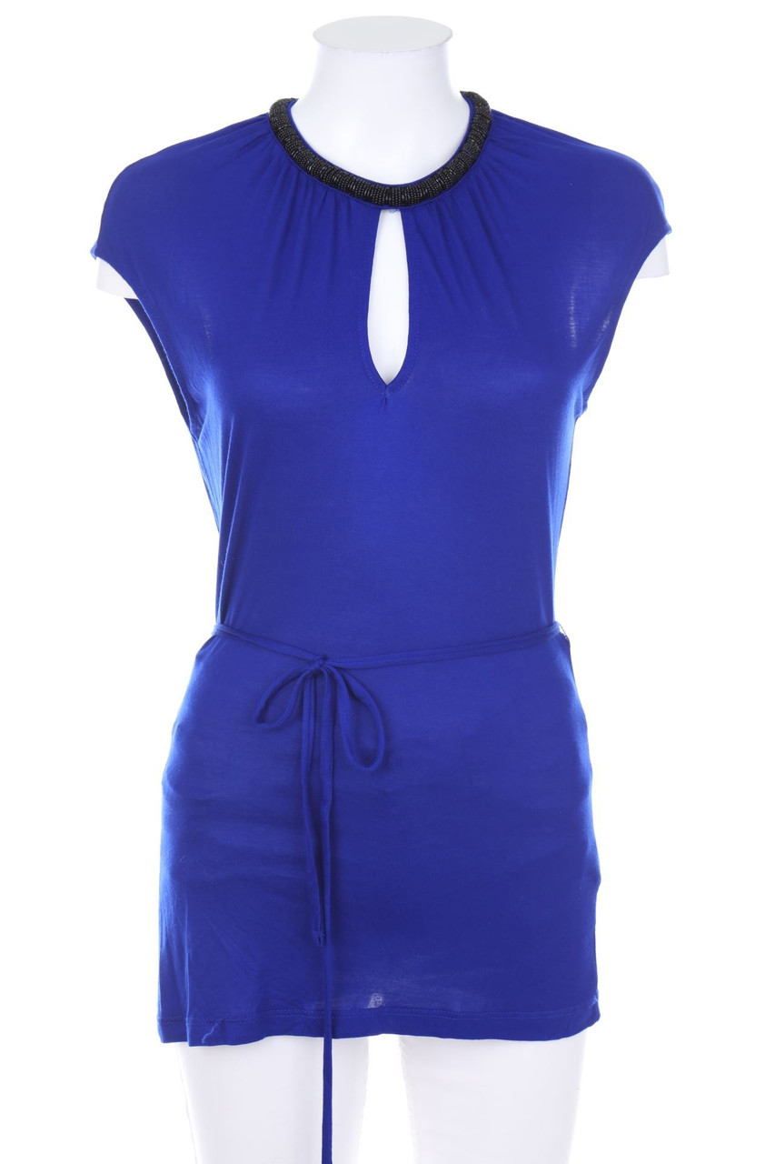 H&M - Kurzarm-Shirt mit Perlen - XS