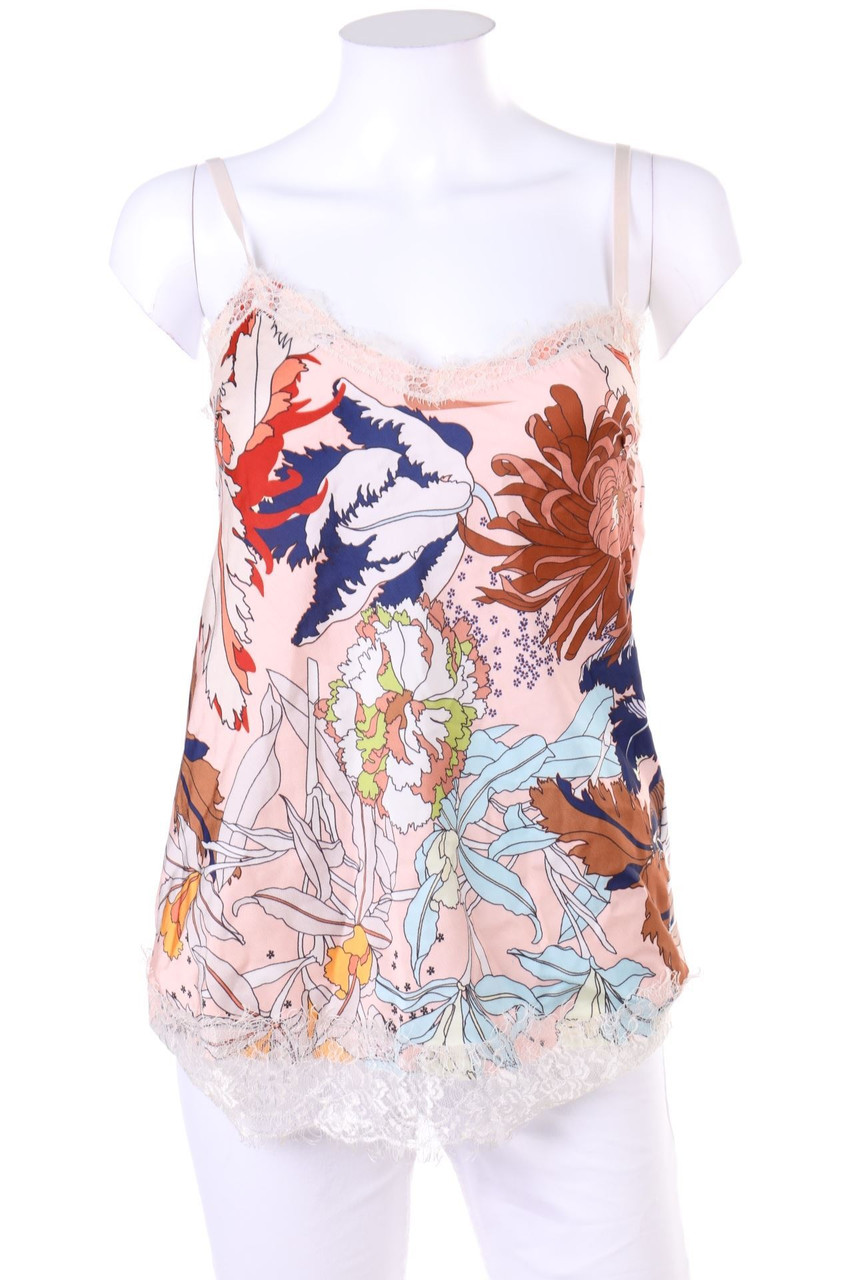 NEW COLLECTION - Print-Blusentop mit Spitze - XS
