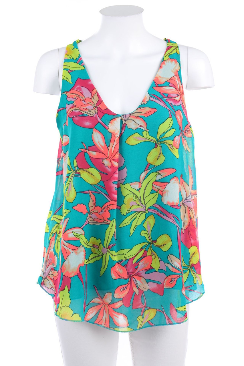 TOUT FEU TOUT FEMME - Chiffon-Blusentop mit Print - M