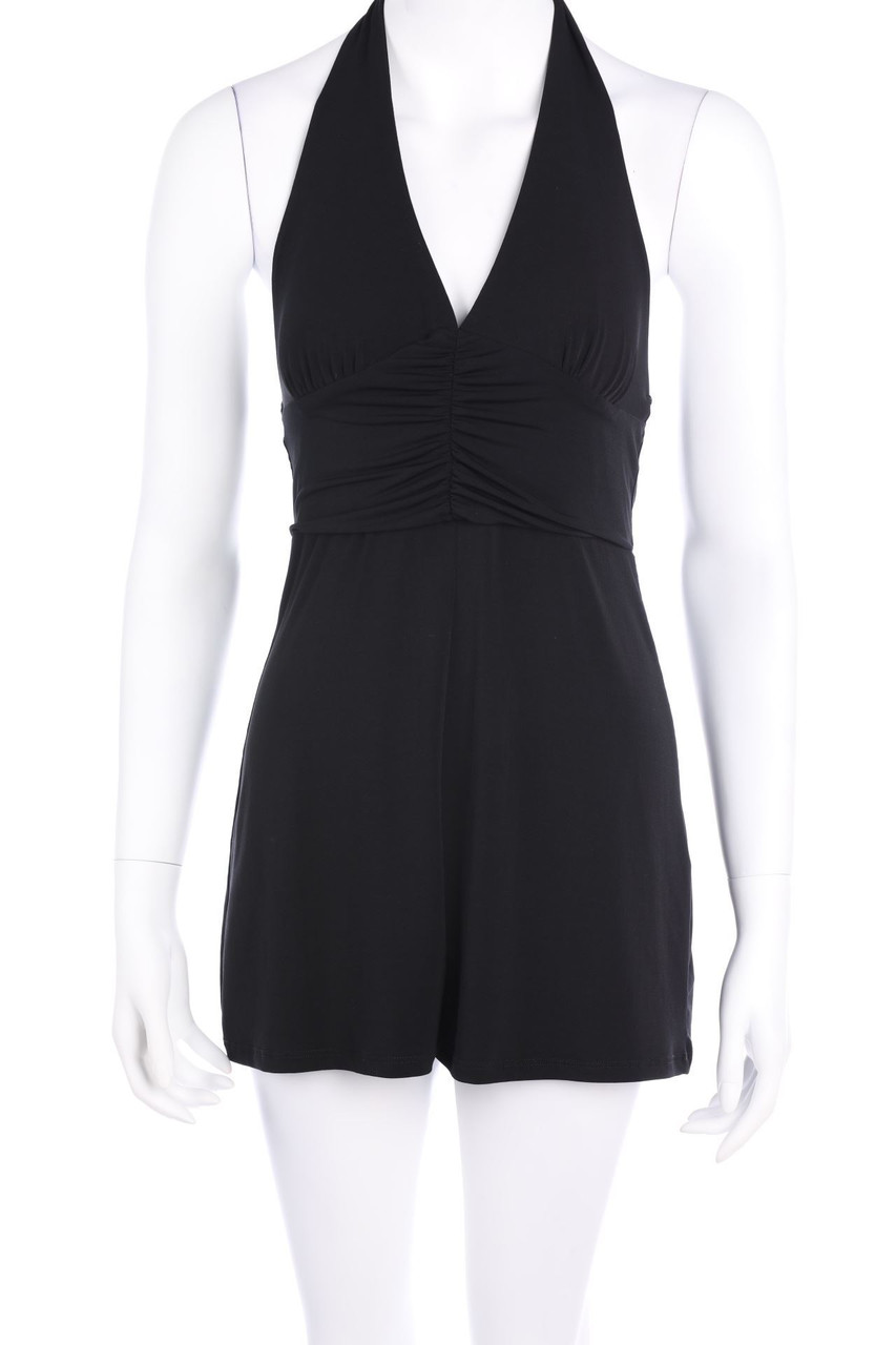 Bershka - Playsuit mit tiefem Rückenausschnitt zum Knoten - M