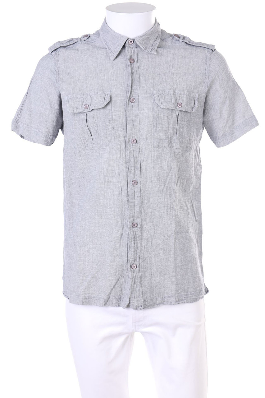 MUSTANG - Kurzarm-Hemd mit Schulter-Riegeln - M