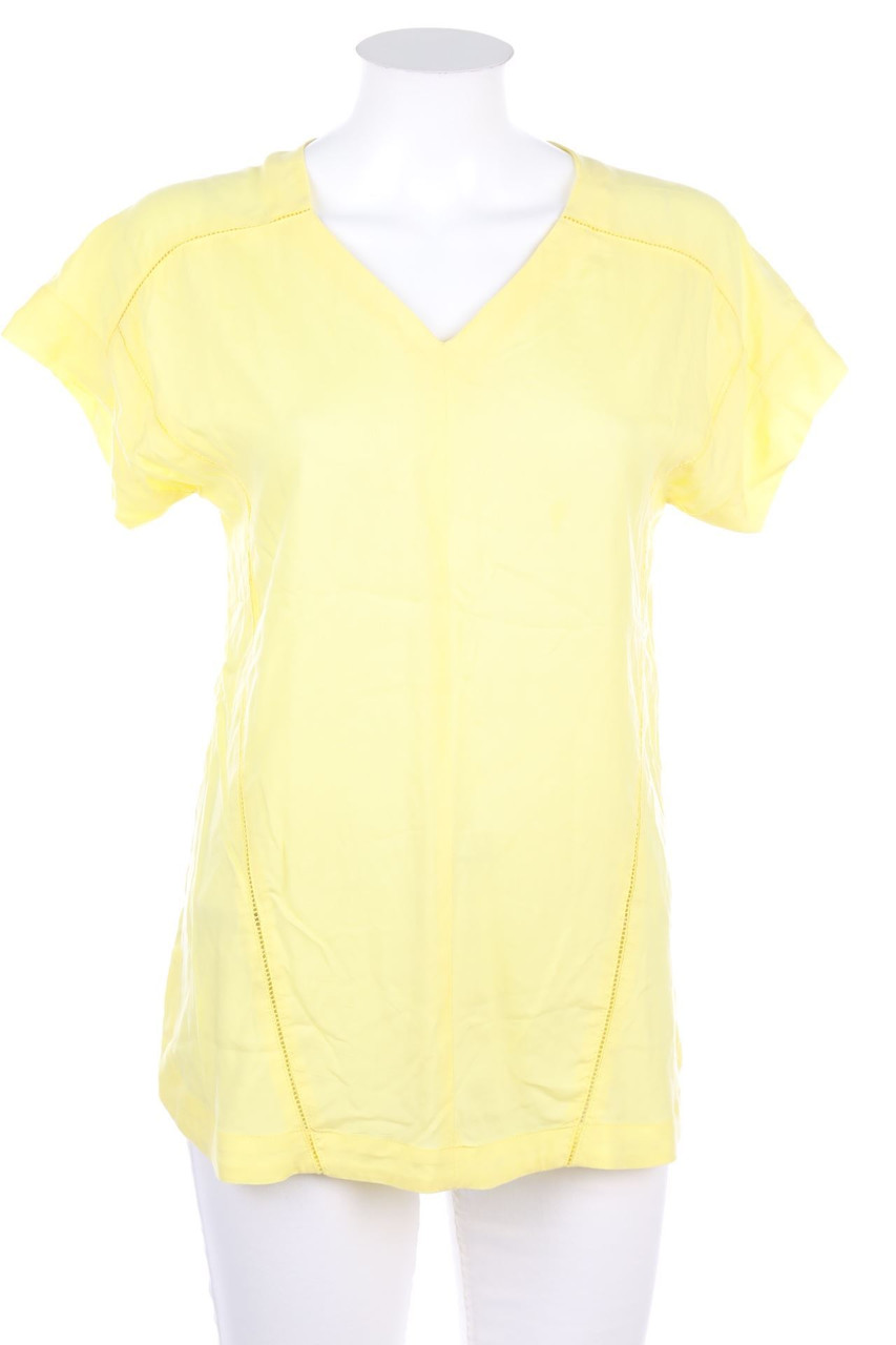 M&S - Kurzarm-Bluse mit Spitzen-Einsatz - D 32