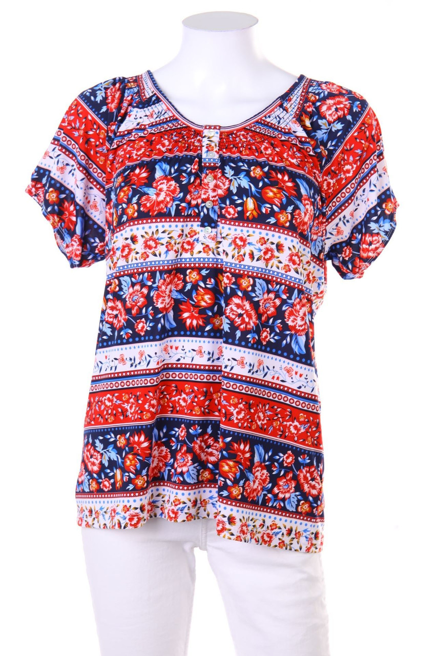 My Own - Kurzarm-Bluse mit Blumen-Print - D 40