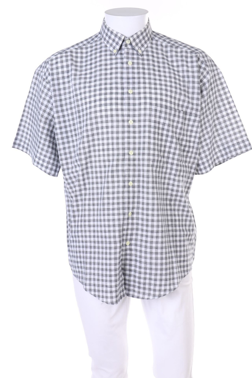 GEORG HAUPT - Kurzarm-Hemd mit Button-down-Kragen mit Leinen - XXL