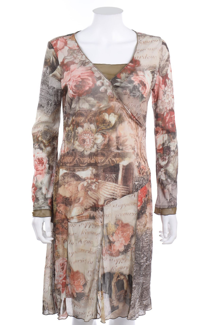 linea TESINI - Mesh-Kleid mit Print - D 40