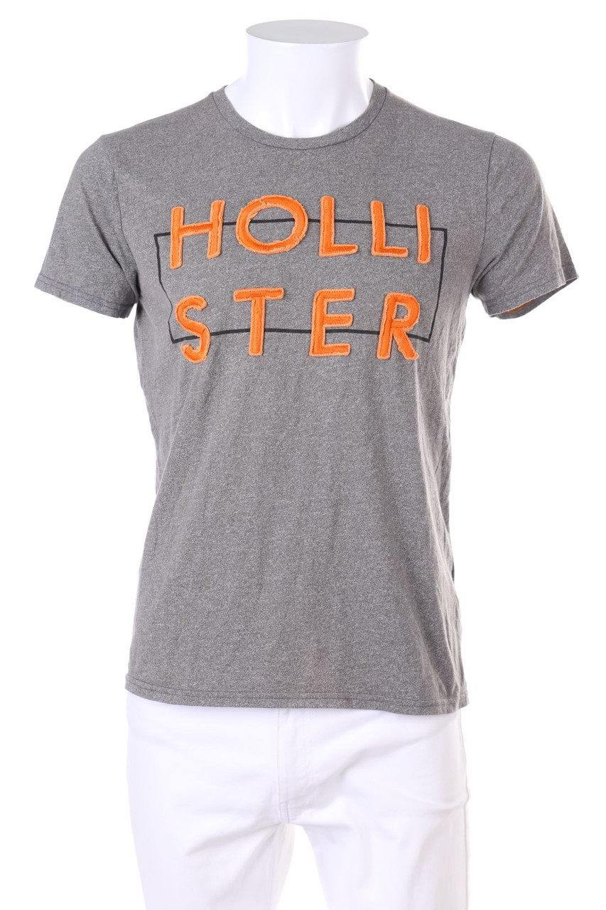 HOLLISTER - T-Shirt mit Logo-Applikation - S