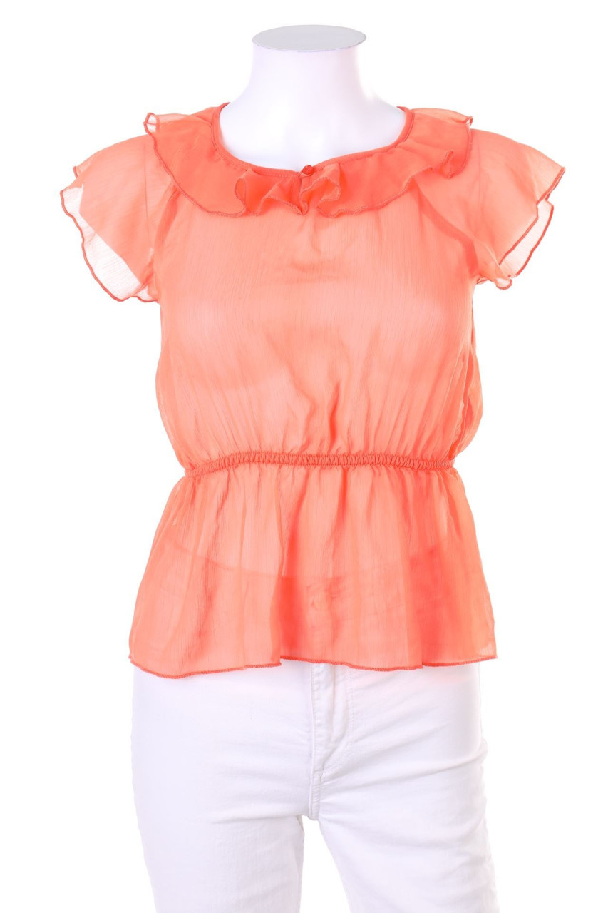 SISLEY - Chiffon-Kurzarm-Bluse - XXS
