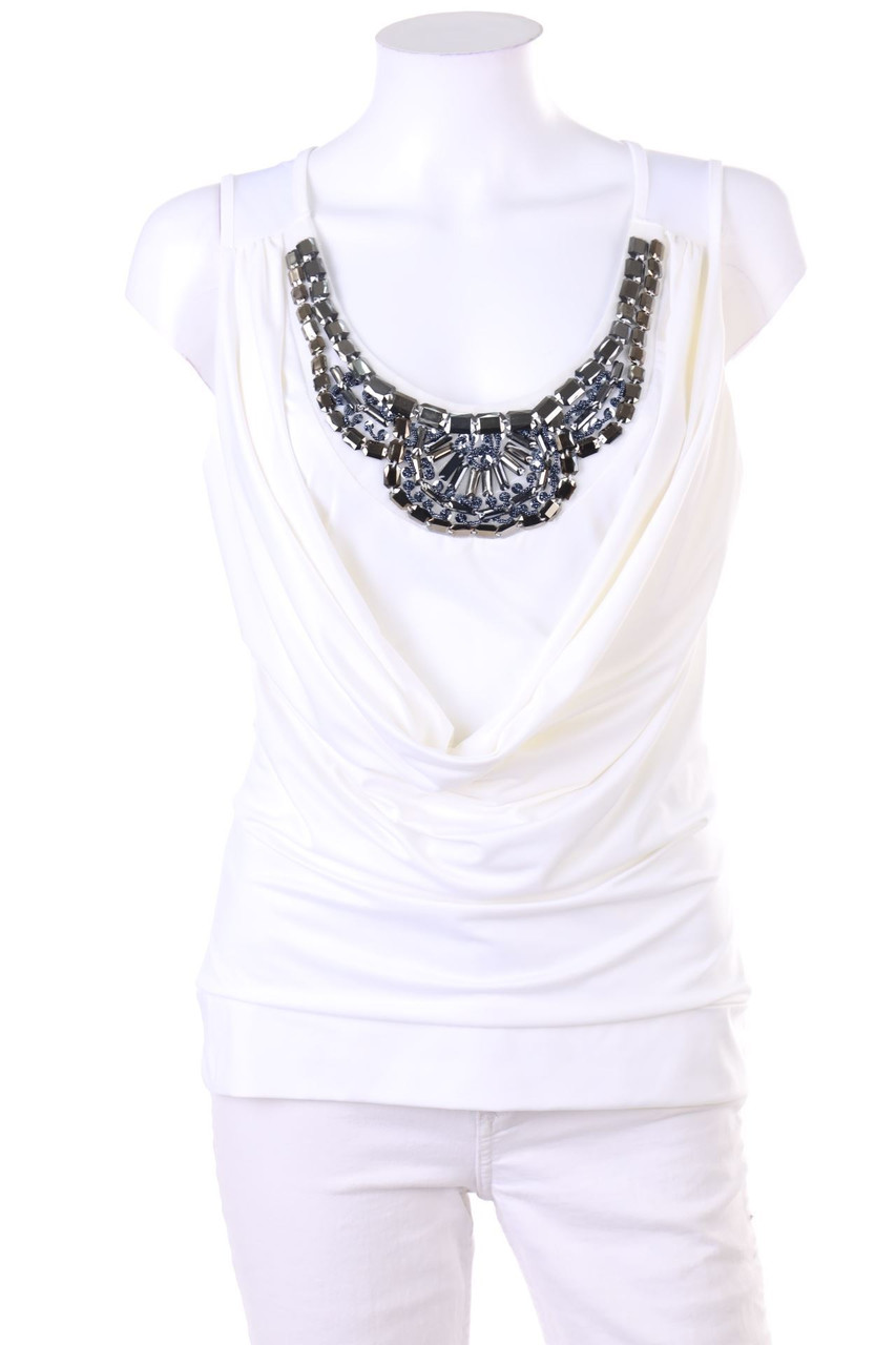 TOUT FEU TOUT FEMME - Blusentop mit Schmuckstein-Applikation - M