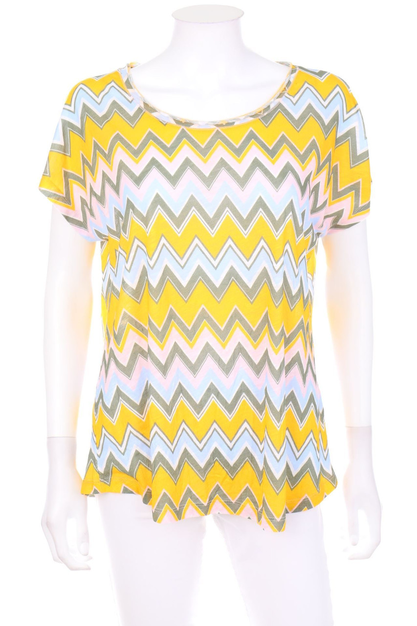 Munich Freedom - Kurzarm-Shirt mit Zickzack-Muster - M