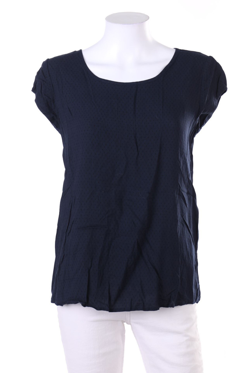 OPUS - Kurzarm-Bluse mit Punkten - D 36