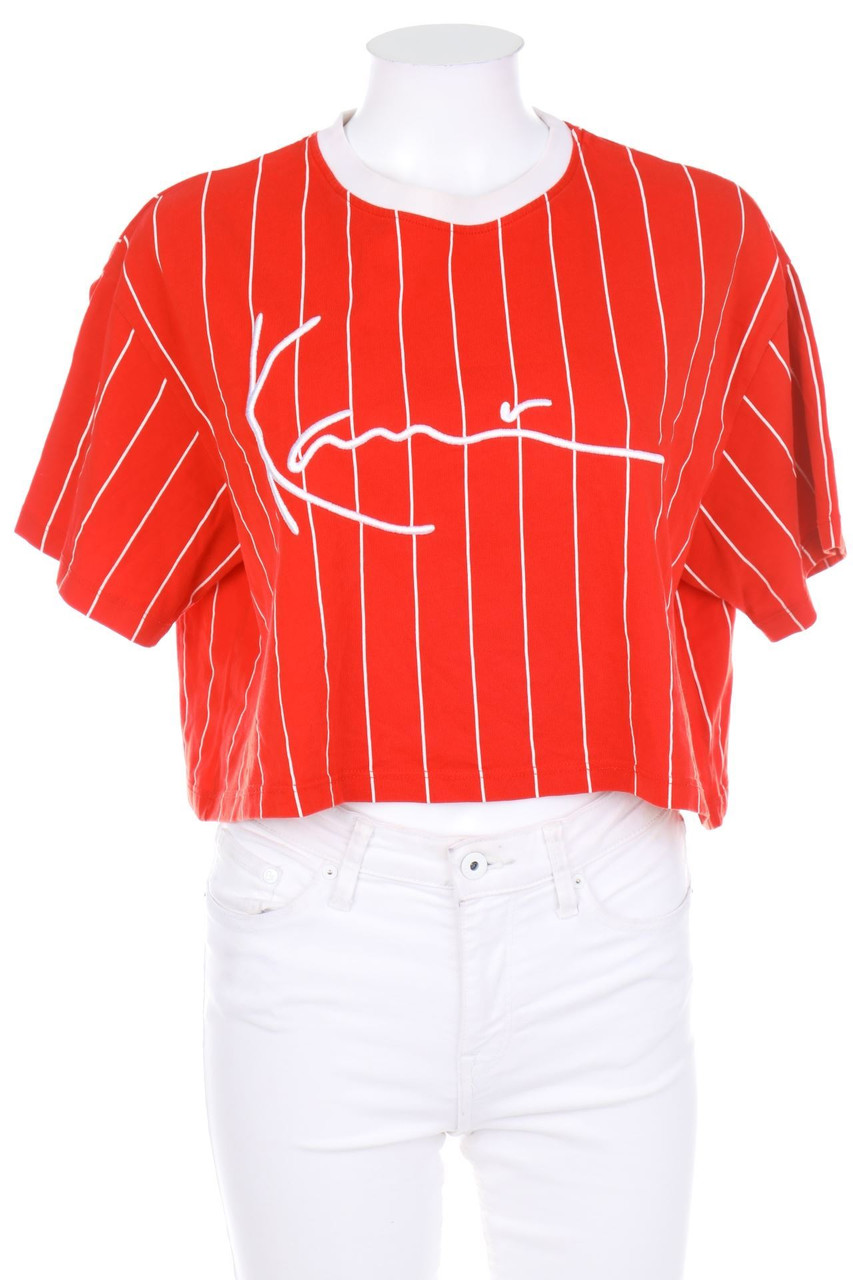 Karl Kani - Oversize-Cropped-Shirt mit Logo-Stickerei - M