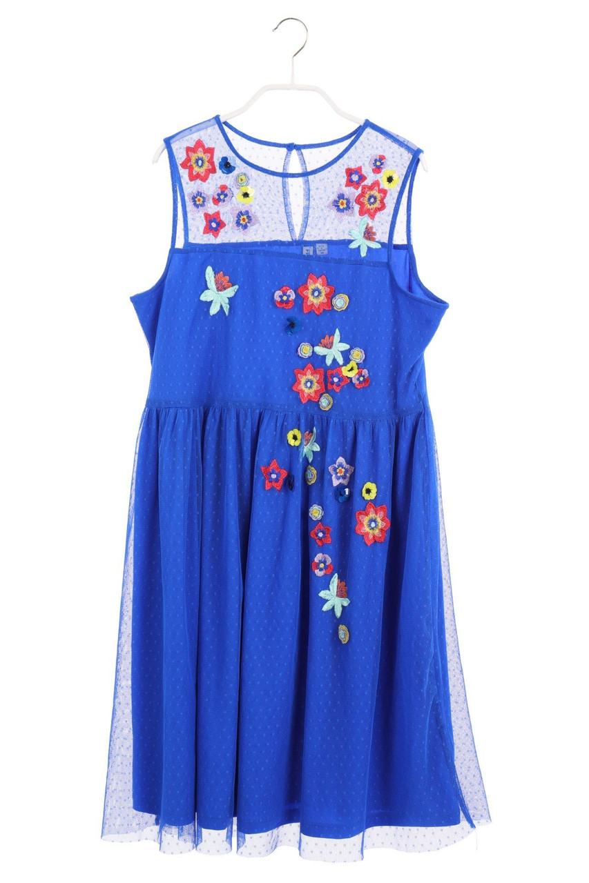 FRIBOO - Mesh-Kleid mit Stickereien - 170