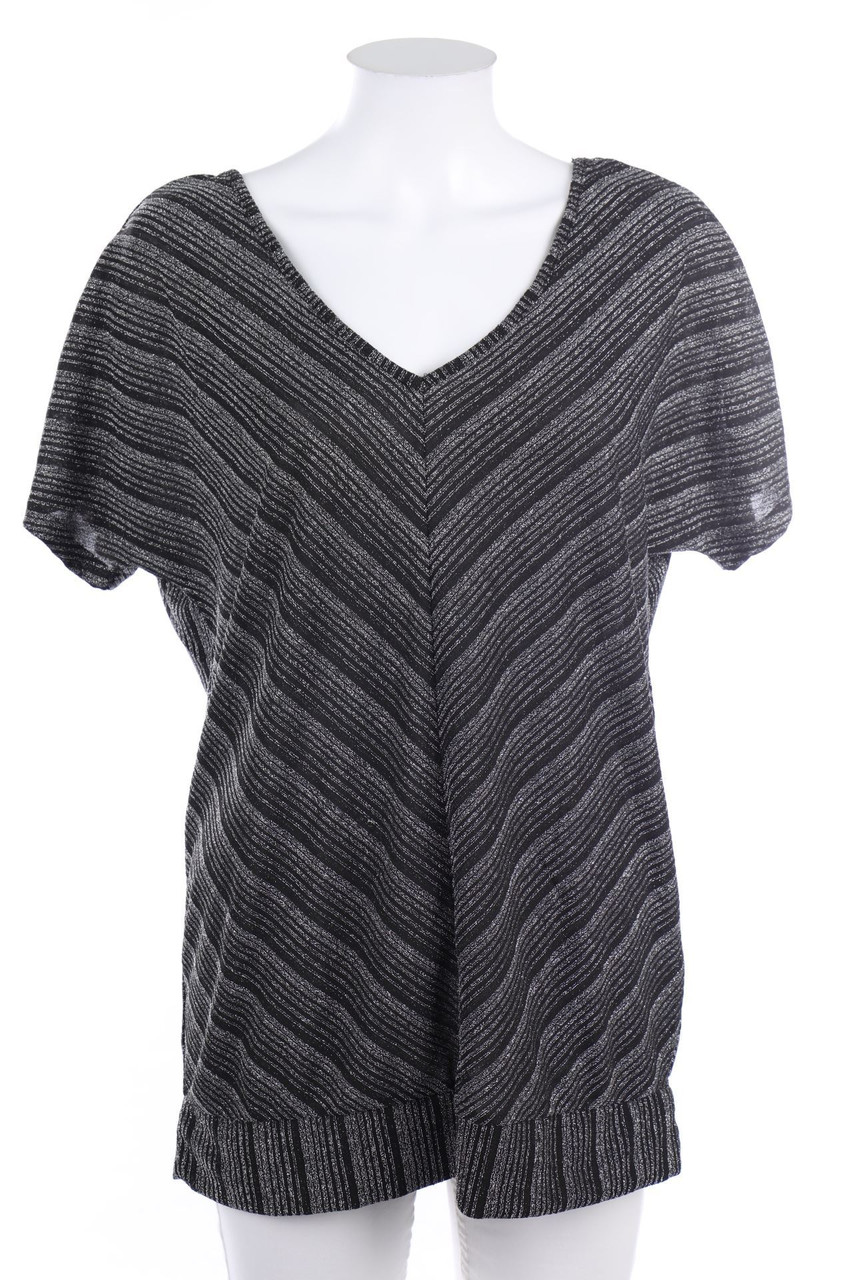 JEAN PASCALE - Batwing-Shirt mit Glitzer - M