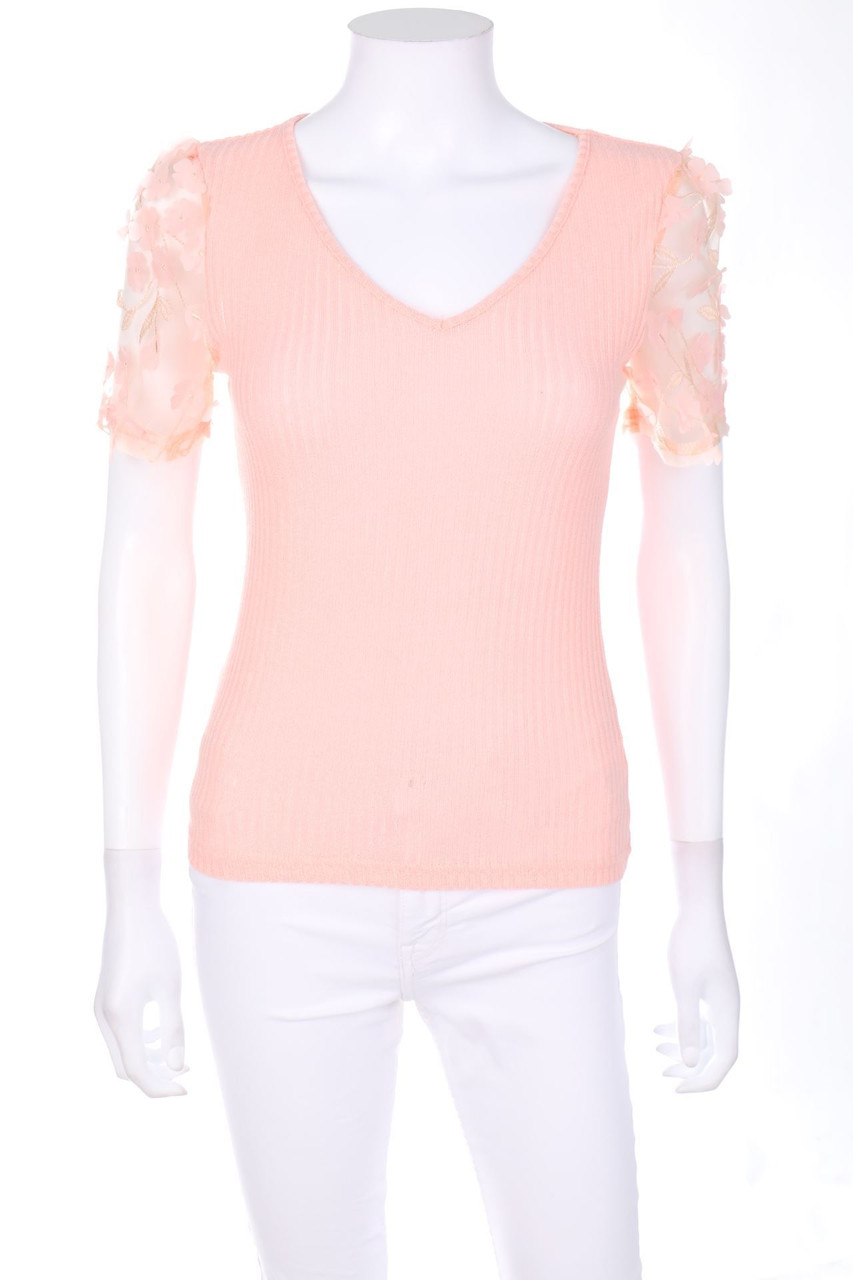 SHEIN - Kurzarm-Shirt mit Applikationen - XS