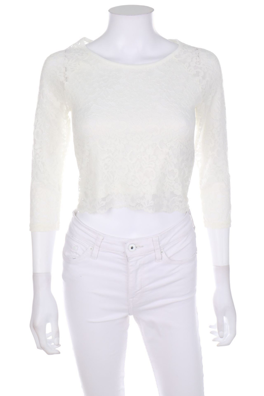 FB SISTER - Cropped-Shirt aus Spitze - XS