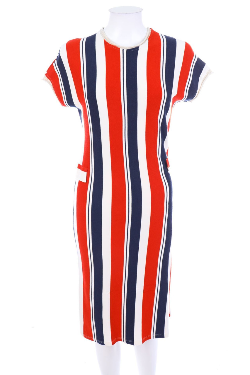 VIC BEE - Midikleid mit Streifen - L