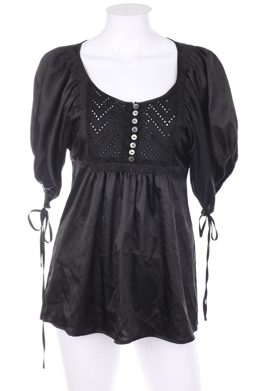 GINA - Satin-Kurzarm-Bluse - D 34