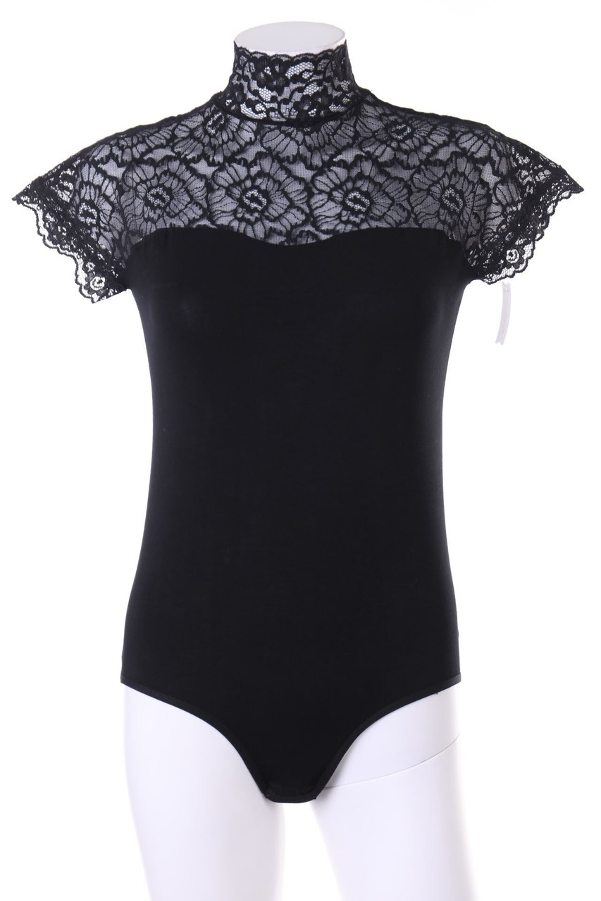 FLEYN - Kurzarm-Body mit Spitze - XL