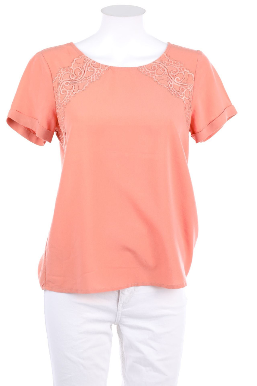 peppercorn - Kurzarm-Bluse mit Spitze - S