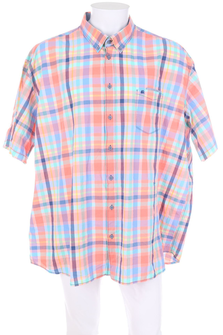 LERROS - Baumwoll-Kurzarm-Hemd mit Karo-Muster - XXXXL