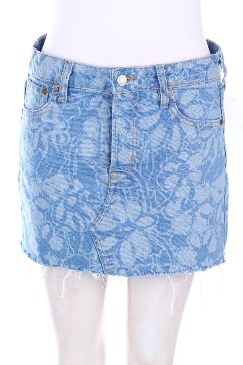 H&M - Mini-Jeansrock mit Muster - D 34