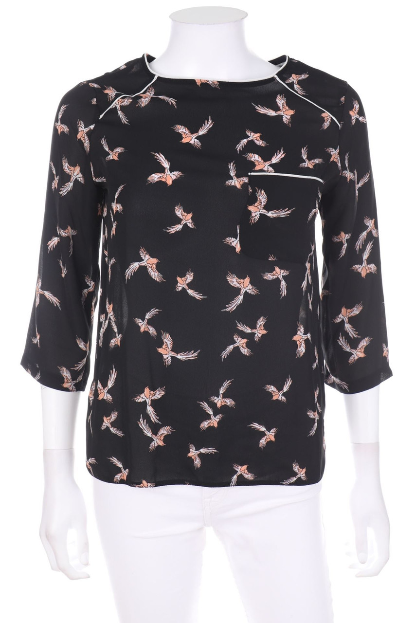 Ohne Label - Print-Bluse mit 3/4-Ärmel - M