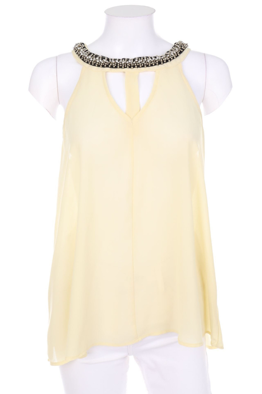 Ohne Label - Blusentop mit Applikationen - S